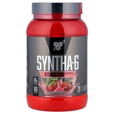 BSN, Syntha-6® Edge, Mezcla para preparar bebidas con proteína en polvo, Batido de fresa, 1,06 kg (2,34 lb)