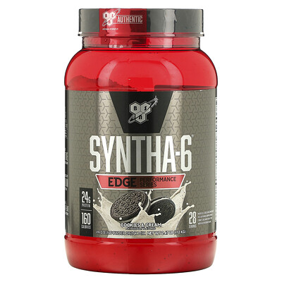BSN Syntha-6 Edge, протеиновая порошковая смесь, печенье и сливки, 1,12 кг (2,47 фунта)