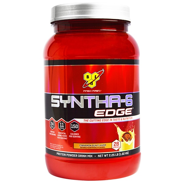 BSN, Syntha6 Edge, Protein Powder Drink Mix, Cinnamon Bun Flavor, 2.25