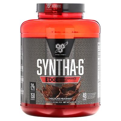 BSN Syntha-6 Edge, белково-порошковая смесь для напитков, со вкусом шоколадного молочного коктейля, 1,82 кг (4,02 фунта)