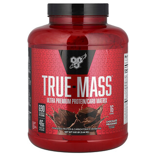 BSN‏, True-Mass®‎, מטריקס חלבון/פחמימות באיכות פרימיום, מילקשייק שוקולד, 2.64 ק"ג (5.82 ליברות)