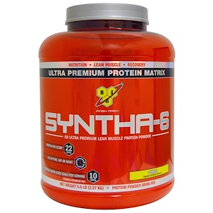 BSN, Syntha-6, белковая матрица ультра премиум, банан, 5 фунтов (2,27 кг)