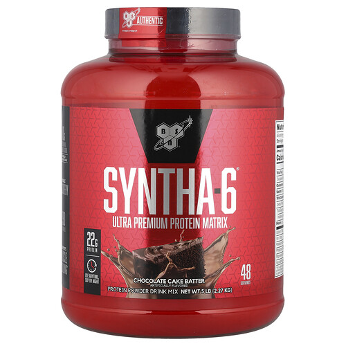 BSN, Syntha-6®, Ultra Premium Protein Matrix, ultrahochwertige Proteinmatrix, Schokoladenkuchenteig, 2,27 kg (5 lb.)