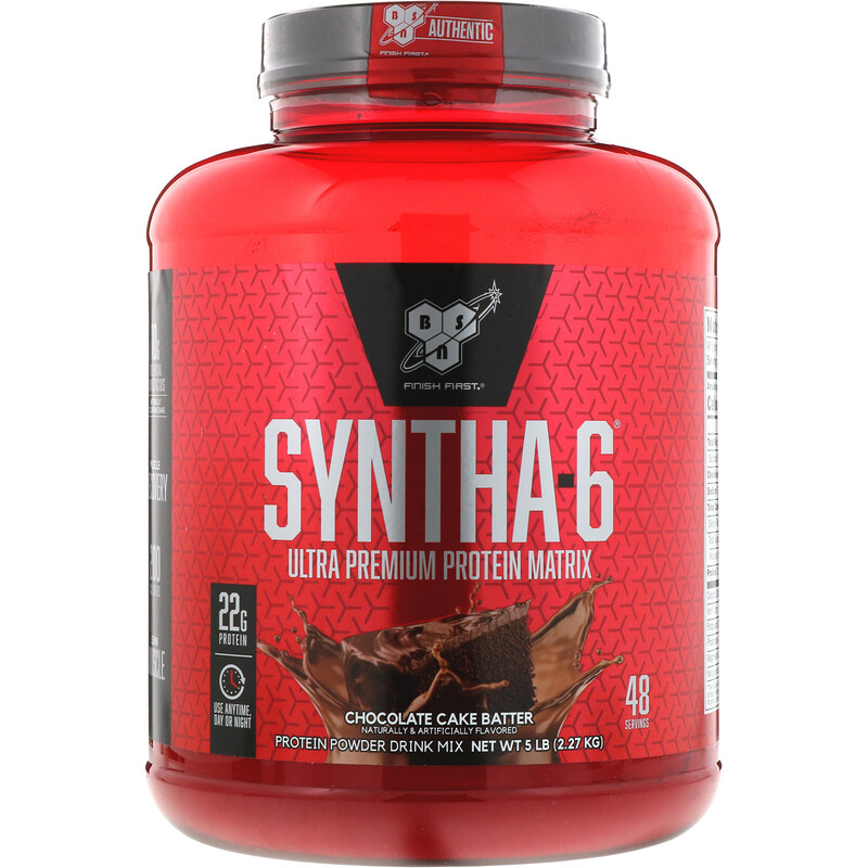 BSN, Syntha 6, Ultra Premium Protein Matrix, Chocolate Cake Batter, 5 ...