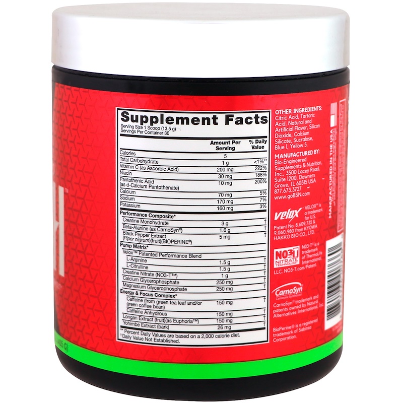 BSN, Endorush, PreWorkout, Sour Candy, 14.3 oz (405 g