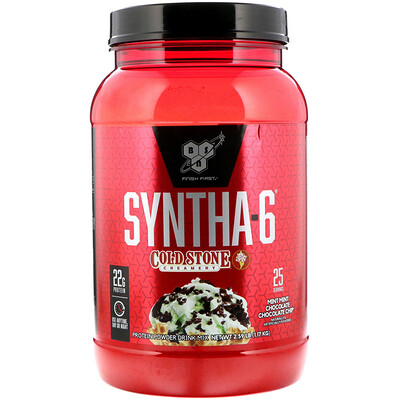 BSN Syntha-6, Cold Stone Creamery, мята и шоколадная крошка, 2,59 фунта (1,17 кг)