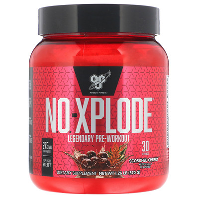 BSN N.O.-Xplode, Legendary Pre-Workout, Scorched Cherry, 1.26 lb (570 g)