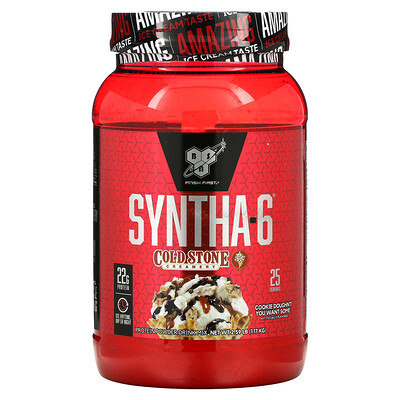 BSN Syntha-6, Cold Stone Creamery, со вкусом печенья Cookie Doughnt You Want Some, 1,17кг