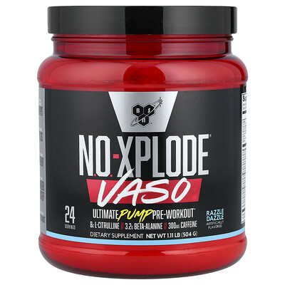 BSN, No-Xplode® VASO, Ultimate Pump Pre-Workout, Razzle Dazzle, 1.11 lb (504 g)