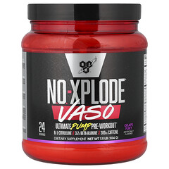 No-Xplode® VASO, Ultimate Pump Pre-Workout, Grape Fury, 504 г (1,11 фунта)