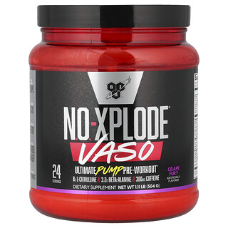 BSN, No-Xplode® VASO, Ultimate Pump pre-workout, Grape Fury, 504 g