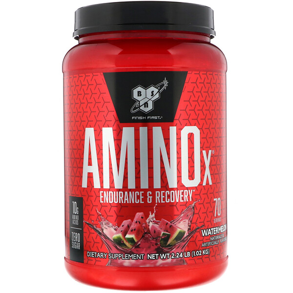 AminoX، القدرة على التحمل والتعافي، نكهة البطيخ، 2.24 رطل (1.02 كجم)