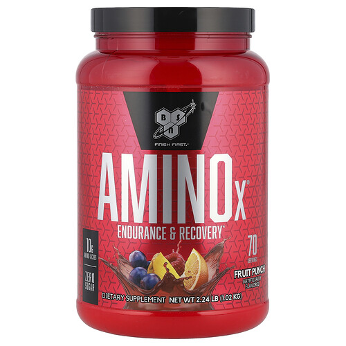 Bsn AminoX®, Endurance & Recovery, Fruit Punch, 2.24 lb (1.02 kg)