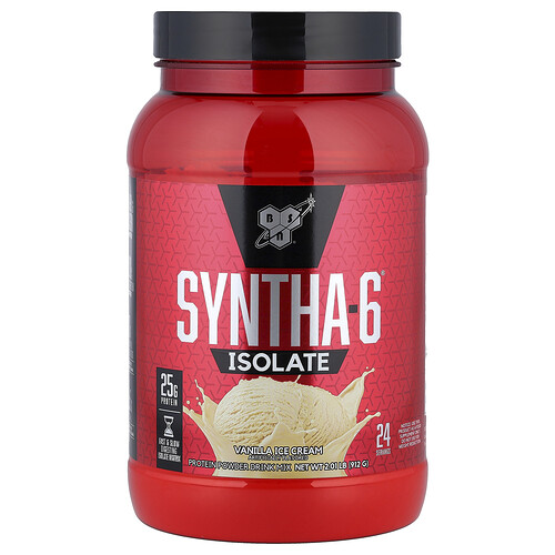 BSN, Syntha-6 Isolate, Protein Powder Drink Mix, Proteinpulver-Trinkmischung, Vanilleeis, 912 g (2,01 lbs.)