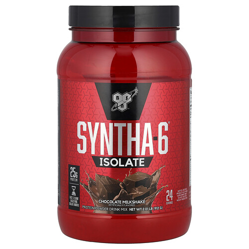Bsn Syntha-6® Isolate, Protein Powder Drink Mix, Chocolate Milkshake, 2.01 lb (912 g)