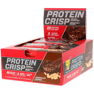 BSN, Protein Crisp, Chocolate Crunch Flavor, 12 Bars, 2.01 oz (57 g) Each