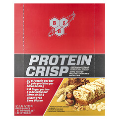 Protein Crisp, Peanut Butter Crunch Flavor, 12 Bars, 1.97 oz (56 g) Each