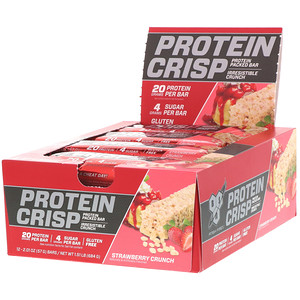 Отзывы о БСН, Protein Crisp, Strawberry Crunch, 12 bars, 2.01 oz (57 g) Each