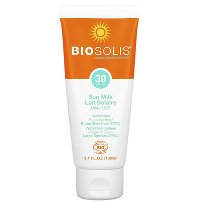 Biosolis Солнцезащитное молочко, SPF 30, 100 мл (3,4 жидк. унции)