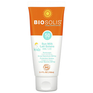 Отзывы о Biosolis, Sun Milk, Kids Sunscreen, SPF 50, 3.4 fl oz (100 ml)