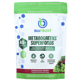 BioTRUST, Superalimentos Metabogreens®, Bayas energizantes, 261 g (9,2 oz)
