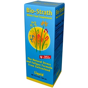 Купить Bio-Strath, Цельнопищевая добавка, Формула от стресса и усталости, 3.4 жидкие унции (100 мл)  на IHerb