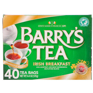 Barry's Tea, شاي الإفطار الإيرلندي، 40 كيس شاي، 4.40 أونصة (125 جم)
