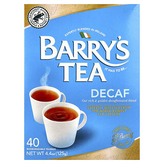 Barry's Tea, Campuran Tanpa Kafein, 40 Uncang Teh Boleh Terurai Secara Bio, 4.4 oz (125 g)