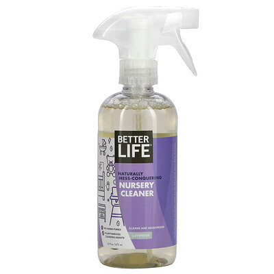 

Better Life, Naturally Mess-Conquering Nursery Cleaner, Lavender, 16 fl oz (473 ml)