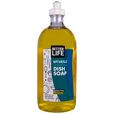 Dish It Out, натуральное средство для мытья посуды, удаляющее жир, лимон и мята, 22 жидкие унции (651 мл)