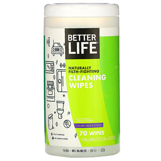 Better Life, 清潔濕巾，快樂鼠尾草和柑橘，70 片