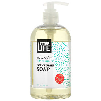 Better Life Натуральное смягчающее кожу мыло, без запаха, 12 жидких унций (354 мл)