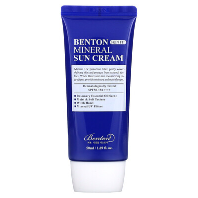 Benton Минеральный солнцезащитный крем Skin Fit, SPF 50 / PA ++++, 50 мл (1,69 жидк. Унции)