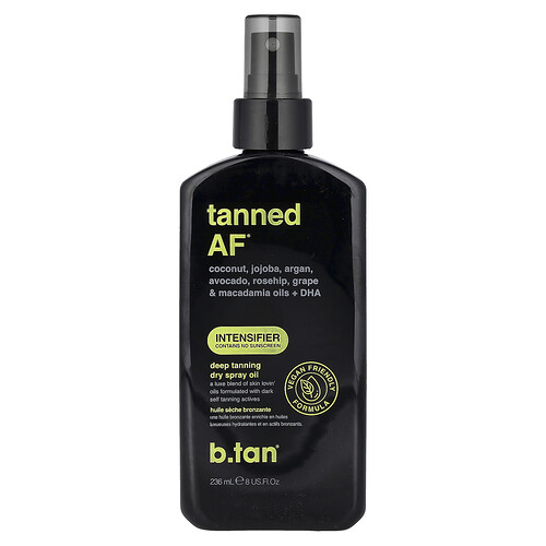 b.tan, Tanned AF®, Deep Tanning Dry Spray Oil, 8 fl oz (236 ml)
