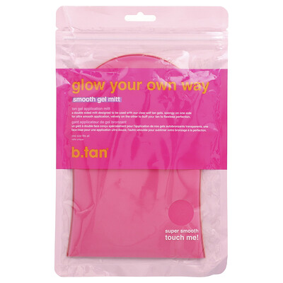 B.tan , Glow Your Own Way, Smooth Gel Mitt, One Fits All, Mitt Size 1