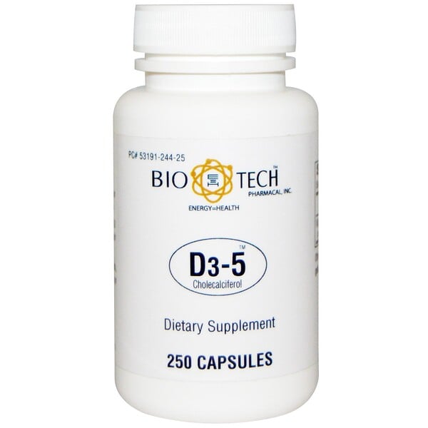 Bio Tech Pharmacal, "D3-5 Cholecalciferol, 250 Kapseln"