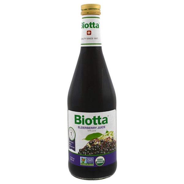 Biotta, Натуральный сок черной бузины, 16.9 жидких унций (500 мл) (Discontinued Item)