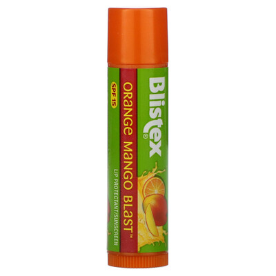 Blistex Lip Protectant/Sunscreen, SPF 15, Orange Mango Blast, 0.15 oz (4.25 g)