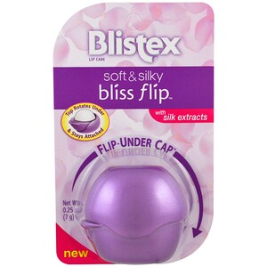 Blistex, Bliss Flip, мягкий и шелковистый бальзам для губ, с протеинами шелка, 0,25 унции (7 г)