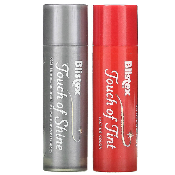 Lip Expressions, Lip Moisturizer, Touch of Shine/Tint, 2 Sticks, 0.13 oz (3.69 g) Each