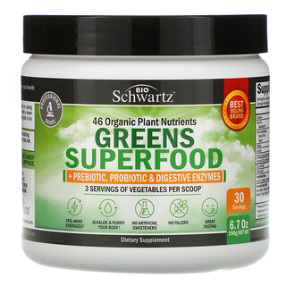 BioSchwartz, Green Superfood، ‏6.7 أونصة (190 جم)