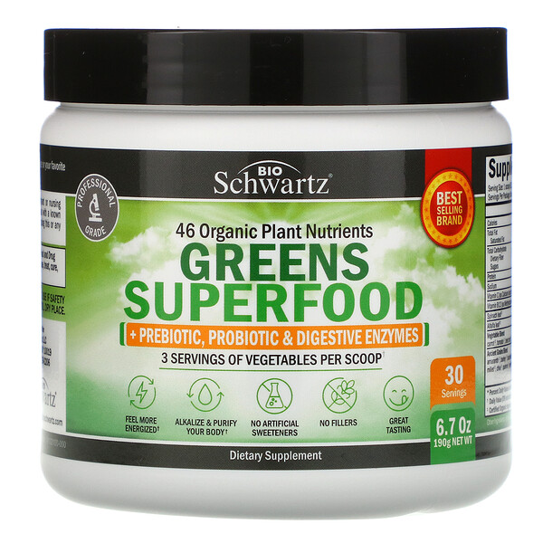 BioSchwartz, Greens Superfood, 6.7 oz (190 g)