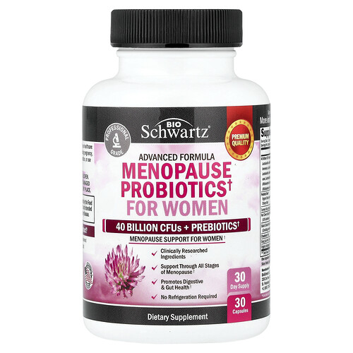 Bioschwartz Menopause Probiotics For Women, 30 Capsules