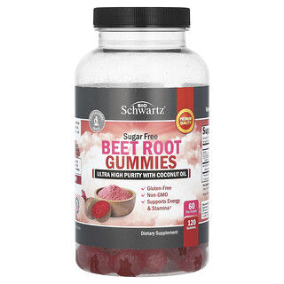 BioSchwartz, Gomitas de raíz de remolacha, Sin azúcar, 120 gomitas (250 mg por gomita)