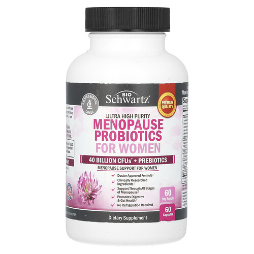 Bioschwartz Ultra High Purity Menopause Probiotics For Women, 60 Capsules