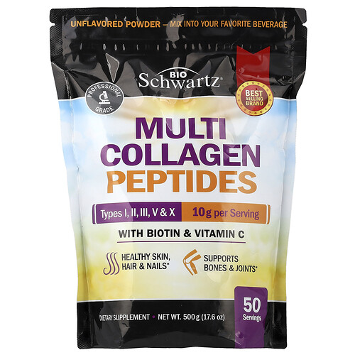 BioSchwartz, Colágeno múltiple en polvo, 500 g