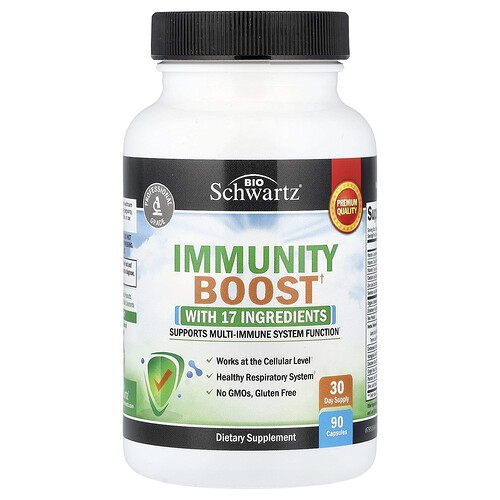 BioSchwartz Immunity Boost with Vitamin C and Zinc | 7-in-1 formula loaded with powerful Third Party tested ingredients | without gmos, soy, gluten, m
