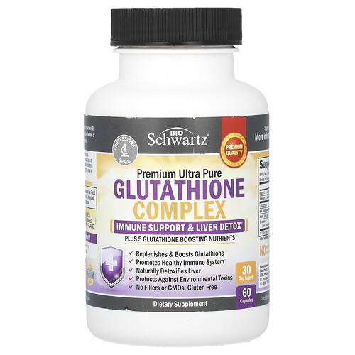 Bioschwartz Premium Ultra Pure, Glutathione Complex, 60 Capsules