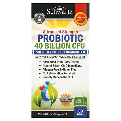 

BioSchwartz Advanced Strength Probiotic 40 Billion CFU 60 Capsules