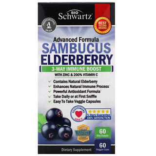 BioSchwartz, Sambucus Elderberry，60 粒素食胶囊